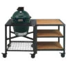 Big Green Egg Modular Outdoor Workspace Compleet Systeem Wood-Wood-Wood Incl. Medium Barbecue -Big Green Egg 2019 egg frame m expansion frame wood wood wood
