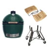Big Green Egg Extra Large Barbecue ø 67,5 Cm Keramiek Groen Met Onderstel En Acaciahouten Zijtafels -Big Green Egg bge hoofd 1 xlarge nest acacia mates