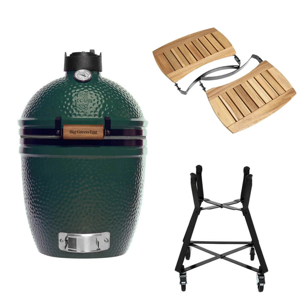 Big Green Egg Small Barbecue ø 33 Cm Keramiek Groen Met Onderstel En Acaciahouten Zijtafels 3 Big Green Egg Small Barbecue ø 33 Cm Keramiek Groen Met Onderstel En Acaciahouten Zijtafels