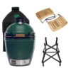 Big Green Egg Medium Barbecue ø 38 Cm Keramiek Groen Met Onderstel, Acaciahouten Zijtafels En Hoes -Big Green Egg bge hoofd 4 2 medium nest acacia mates cover