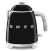 Smeg 50's Style Mini Waterkoker 800 Ml Staal Zwart -Big Green Egg klf05bleu