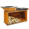 OFYR Island 100-100 Vuurkorf - Barbecue Met Meubel En Plank Van Donkergrijs Keramiek -Big Green Egg oi 100 100 cd 1