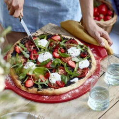 Emile Henry Pizzasteen ø 37 Cm Keramiek Grand Cru -Big Green Egg pizza rood2 1